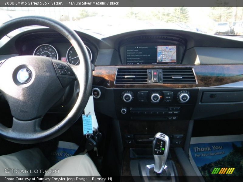 Titanium Silver Metallic / Black 2008 BMW 5 Series 535xi Sedan