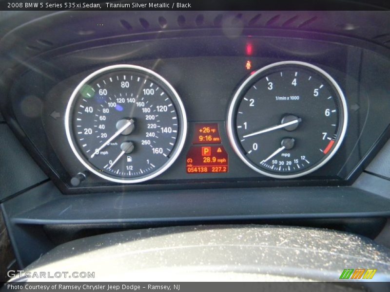 Titanium Silver Metallic / Black 2008 BMW 5 Series 535xi Sedan