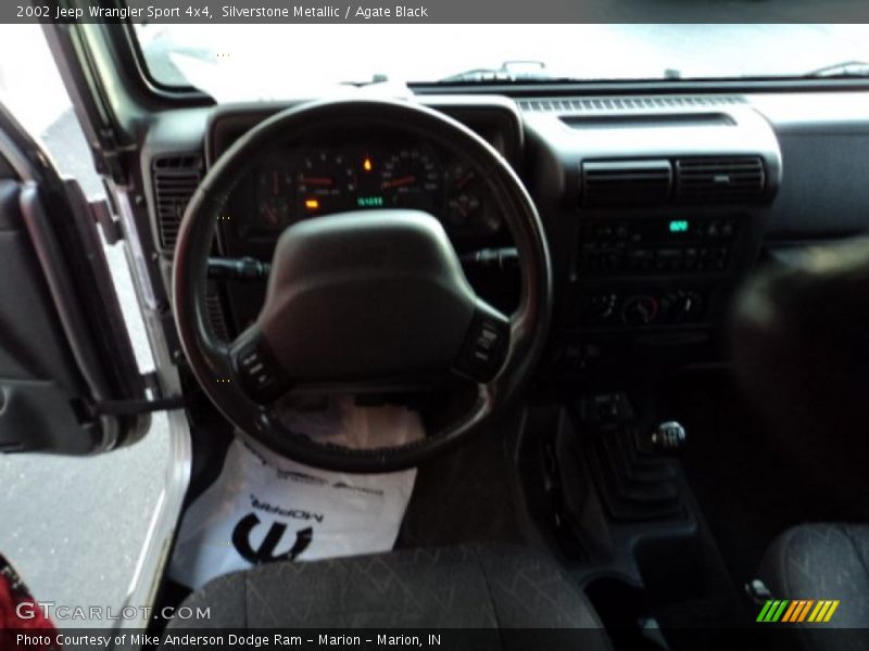 Silverstone Metallic / Agate Black 2002 Jeep Wrangler Sport 4x4