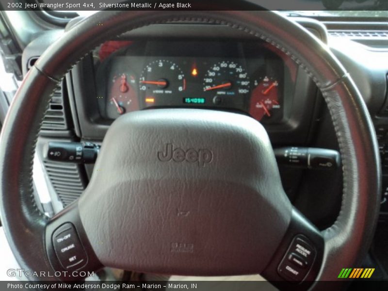 Silverstone Metallic / Agate Black 2002 Jeep Wrangler Sport 4x4