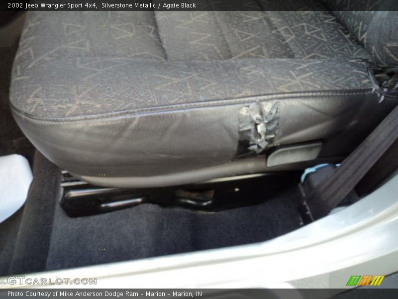 Silverstone Metallic / Agate Black 2002 Jeep Wrangler Sport 4x4