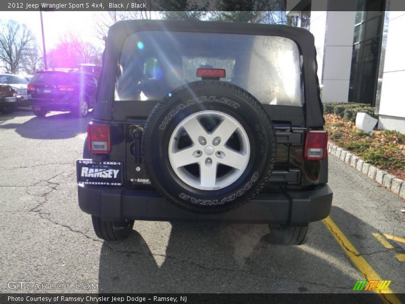 Black / Black 2012 Jeep Wrangler Sport S 4x4