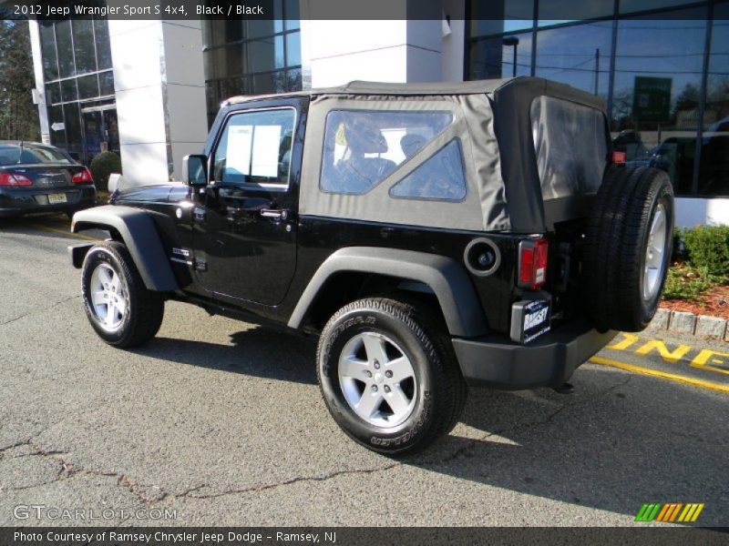 Black / Black 2012 Jeep Wrangler Sport S 4x4