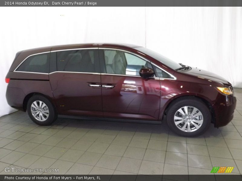 Dark Cherry Pearl / Beige 2014 Honda Odyssey EX