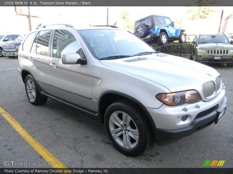 Titanium Silver Metallic / Black 2006 BMW X5 4.4i