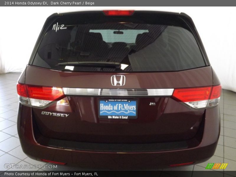 Dark Cherry Pearl / Beige 2014 Honda Odyssey EX