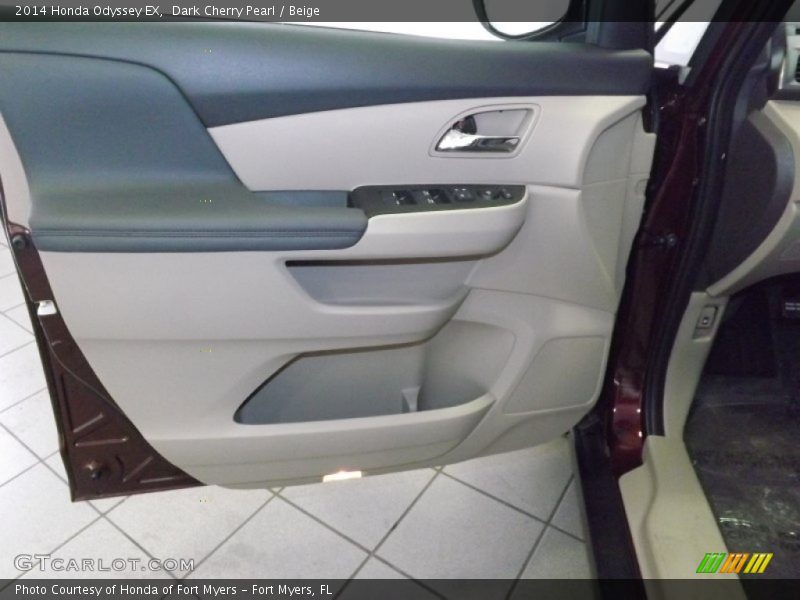 Dark Cherry Pearl / Beige 2014 Honda Odyssey EX