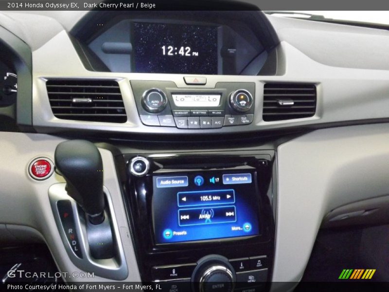 Dark Cherry Pearl / Beige 2014 Honda Odyssey EX