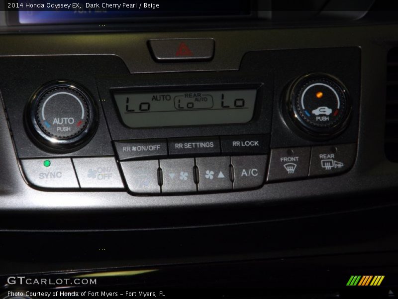 Dark Cherry Pearl / Beige 2014 Honda Odyssey EX