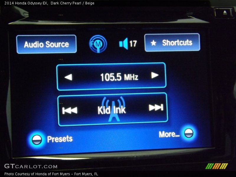 Dark Cherry Pearl / Beige 2014 Honda Odyssey EX
