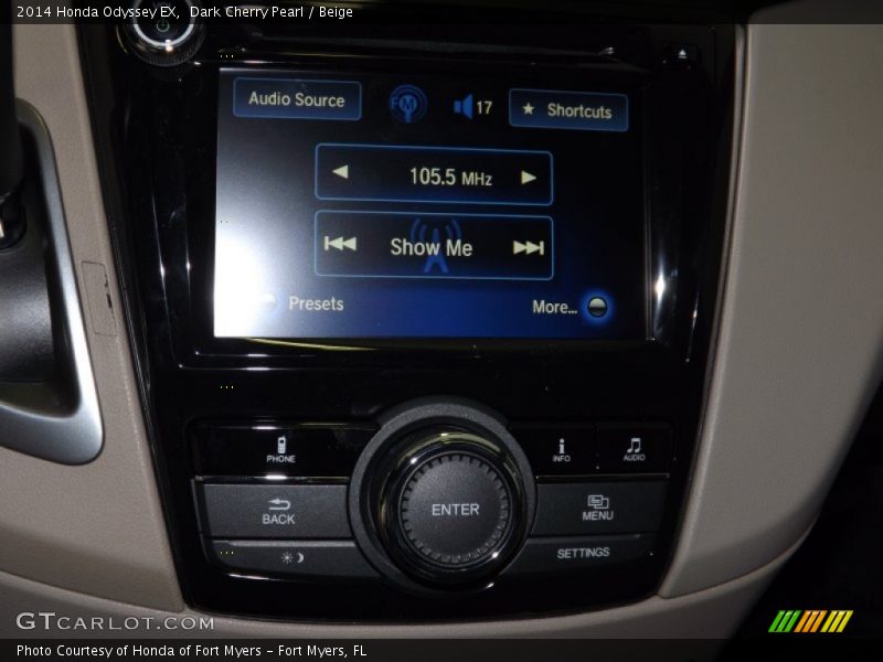 Dark Cherry Pearl / Beige 2014 Honda Odyssey EX