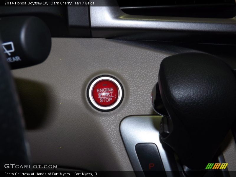 Dark Cherry Pearl / Beige 2014 Honda Odyssey EX