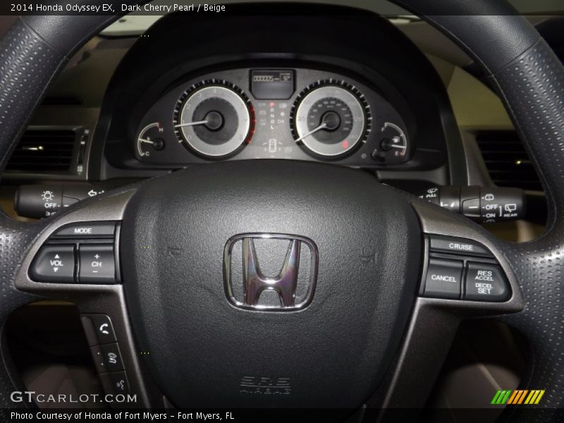 Dark Cherry Pearl / Beige 2014 Honda Odyssey EX