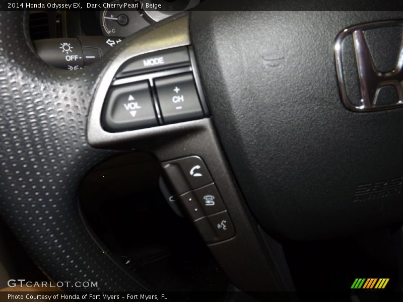 Dark Cherry Pearl / Beige 2014 Honda Odyssey EX