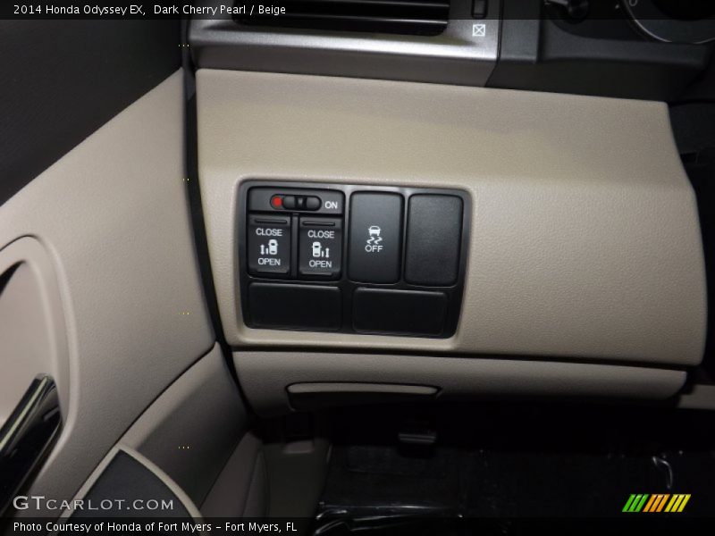 Dark Cherry Pearl / Beige 2014 Honda Odyssey EX