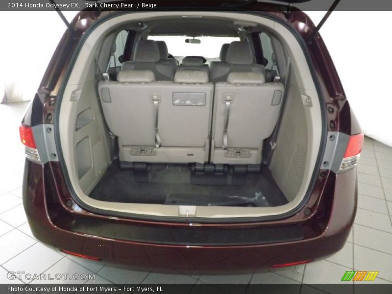 Dark Cherry Pearl / Beige 2014 Honda Odyssey EX