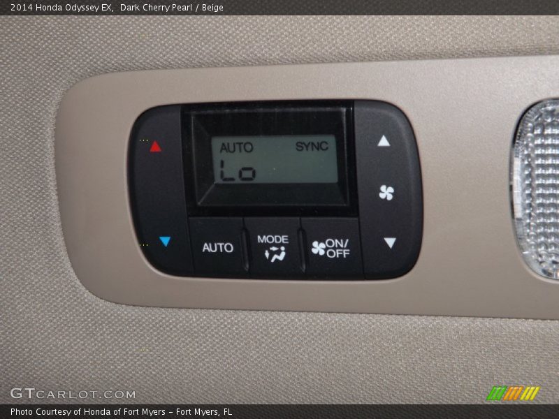 Dark Cherry Pearl / Beige 2014 Honda Odyssey EX