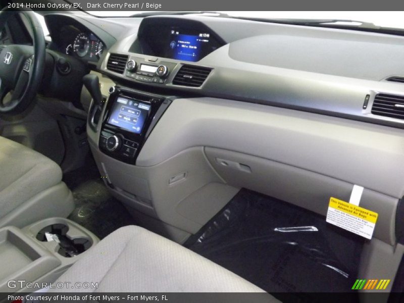 Dark Cherry Pearl / Beige 2014 Honda Odyssey EX