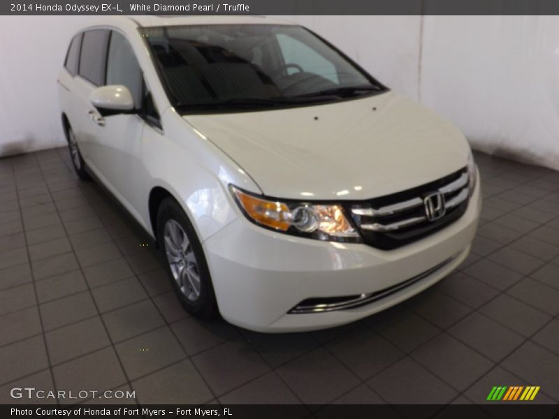 White Diamond Pearl / Truffle 2014 Honda Odyssey EX-L