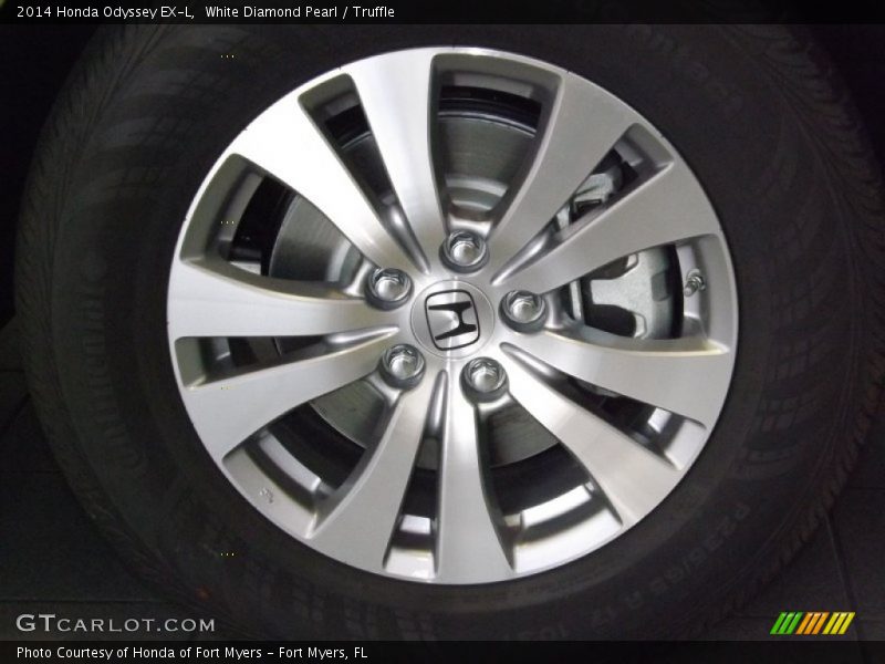 White Diamond Pearl / Truffle 2014 Honda Odyssey EX-L
