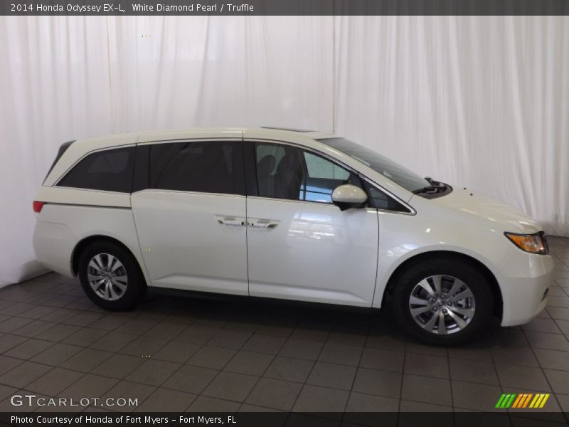 White Diamond Pearl / Truffle 2014 Honda Odyssey EX-L