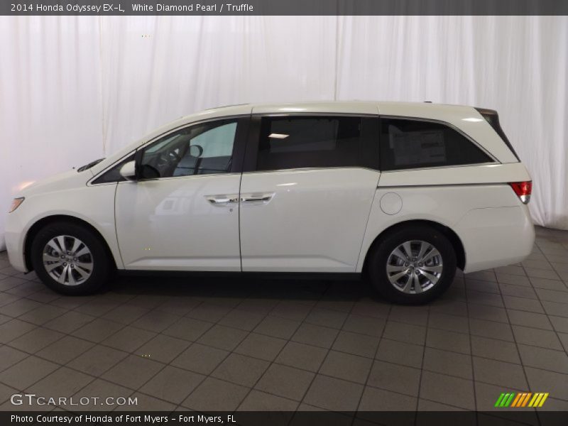 White Diamond Pearl / Truffle 2014 Honda Odyssey EX-L