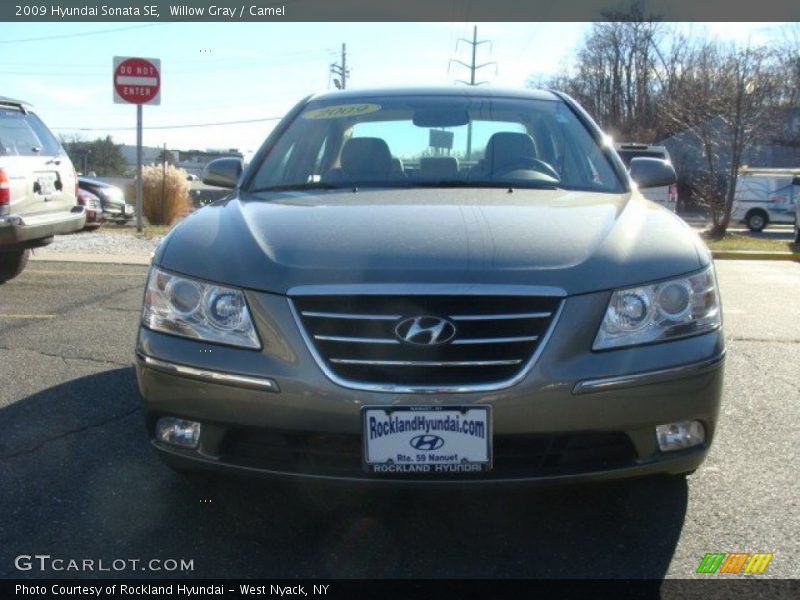 Willow Gray / Camel 2009 Hyundai Sonata SE