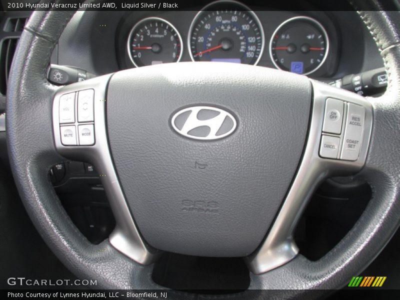 Liquid Silver / Black 2010 Hyundai Veracruz Limited AWD