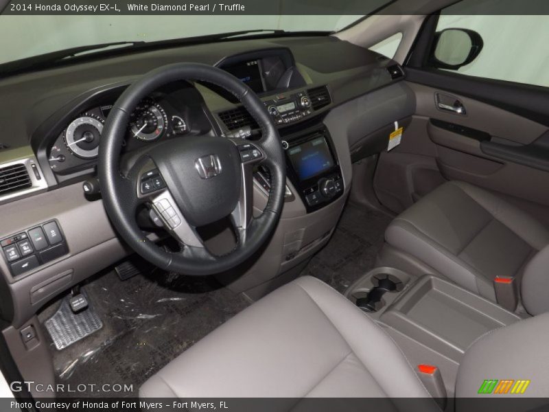 White Diamond Pearl / Truffle 2014 Honda Odyssey EX-L