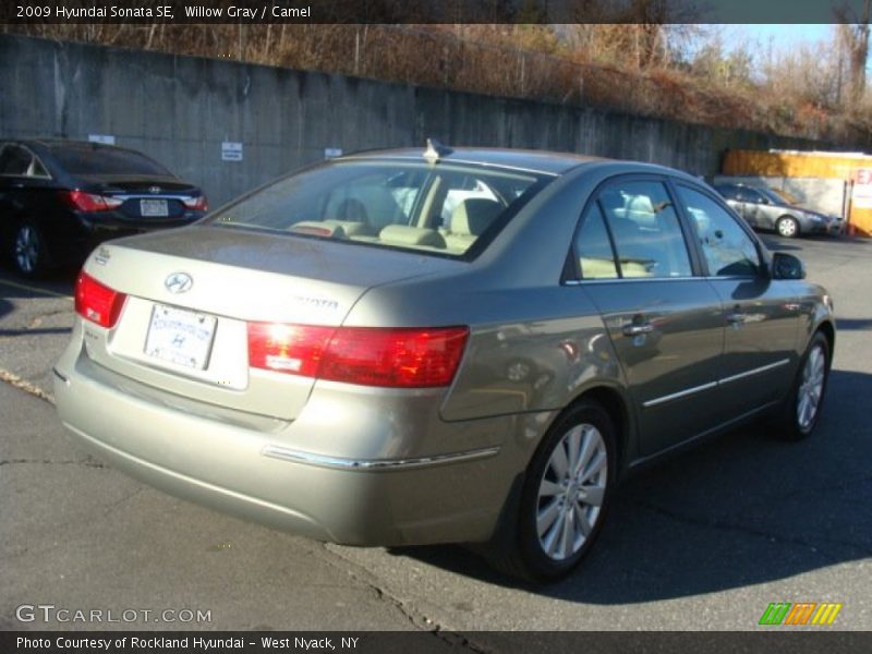 Willow Gray / Camel 2009 Hyundai Sonata SE