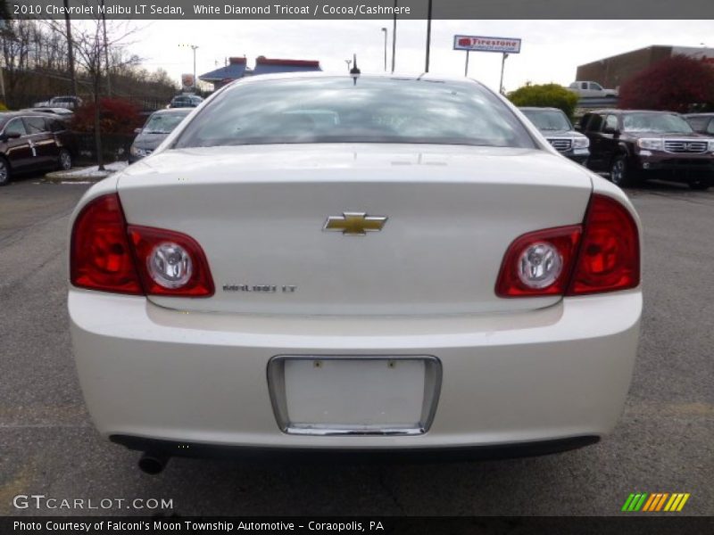 White Diamond Tricoat / Cocoa/Cashmere 2010 Chevrolet Malibu LT Sedan