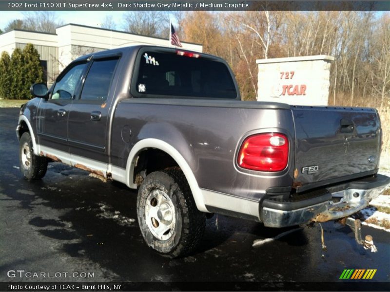 Dark Shadow Grey Metallic / Medium Graphite 2002 Ford F150 XLT SuperCrew 4x4