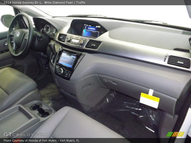 White Diamond Pearl / Truffle 2014 Honda Odyssey EX-L