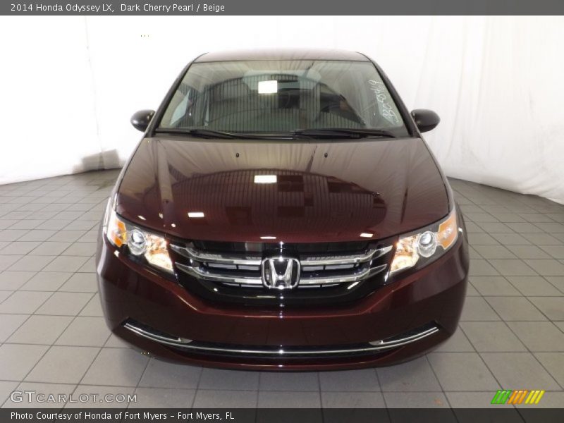 Dark Cherry Pearl / Beige 2014 Honda Odyssey LX
