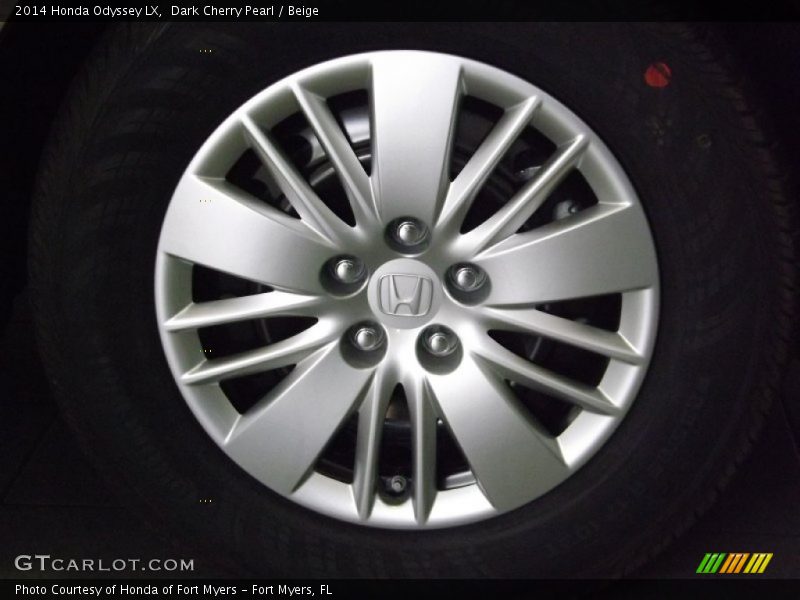 Dark Cherry Pearl / Beige 2014 Honda Odyssey LX
