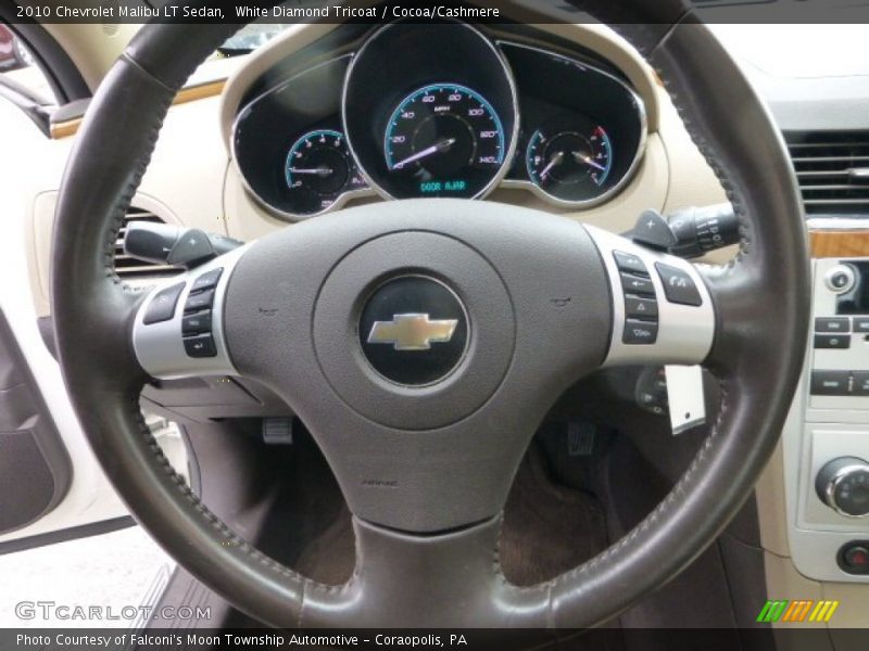 White Diamond Tricoat / Cocoa/Cashmere 2010 Chevrolet Malibu LT Sedan