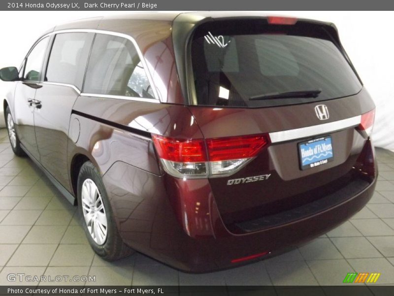 Dark Cherry Pearl / Beige 2014 Honda Odyssey LX