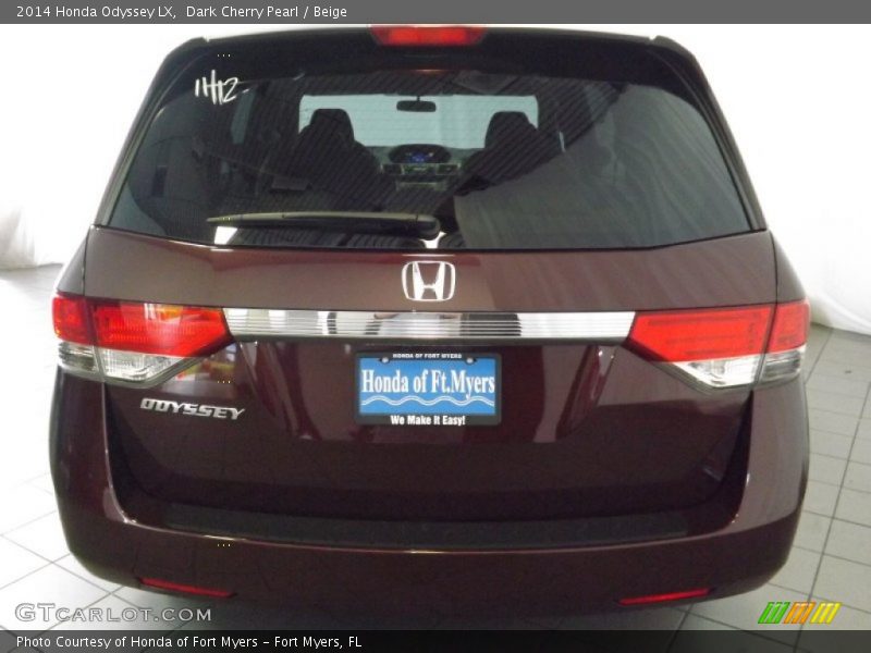 Dark Cherry Pearl / Beige 2014 Honda Odyssey LX