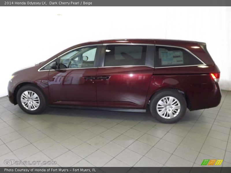 Dark Cherry Pearl / Beige 2014 Honda Odyssey LX