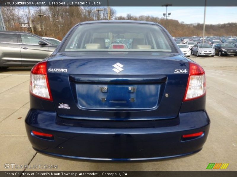 Deep Sea Blue Metallic / Beige 2008 Suzuki SX4 Sedan