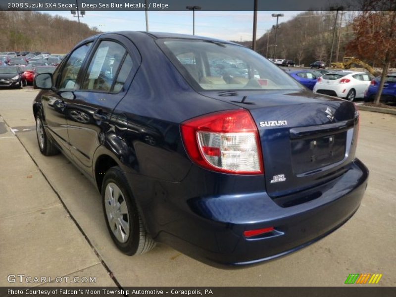 Deep Sea Blue Metallic / Beige 2008 Suzuki SX4 Sedan
