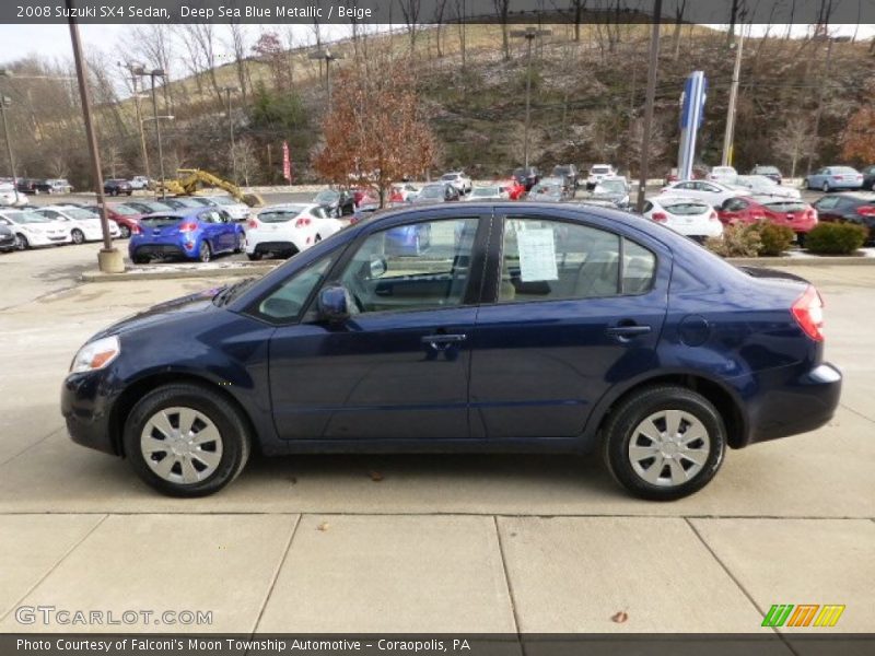 Deep Sea Blue Metallic / Beige 2008 Suzuki SX4 Sedan