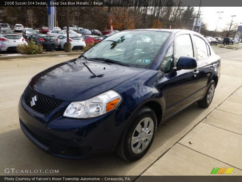 Deep Sea Blue Metallic / Beige 2008 Suzuki SX4 Sedan