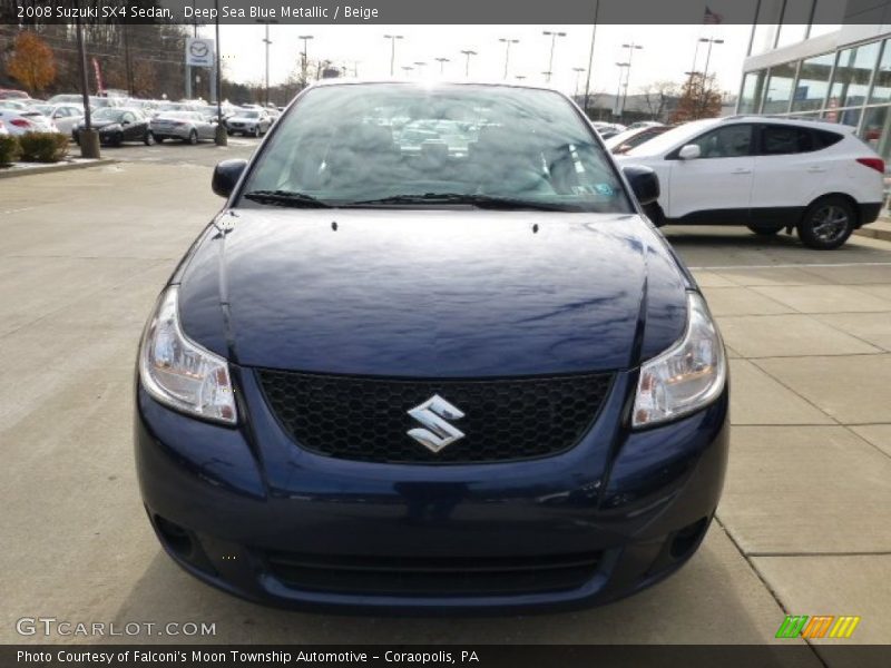 Deep Sea Blue Metallic / Beige 2008 Suzuki SX4 Sedan