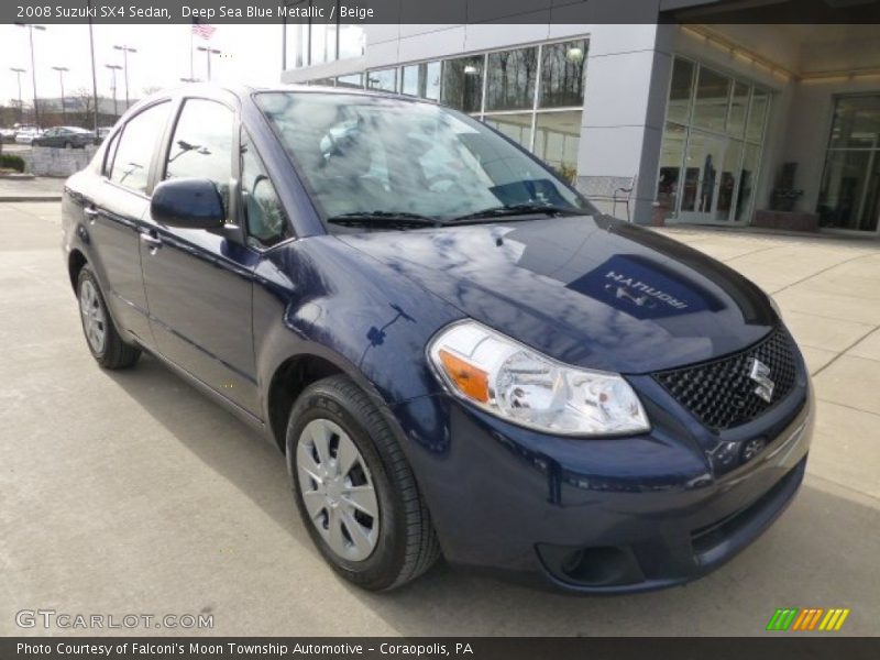 Deep Sea Blue Metallic / Beige 2008 Suzuki SX4 Sedan