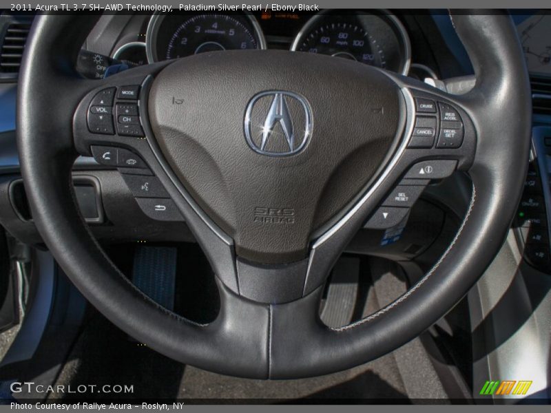 Paladium Silver Pearl / Ebony Black 2011 Acura TL 3.7 SH-AWD Technology