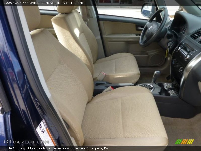 Deep Sea Blue Metallic / Beige 2008 Suzuki SX4 Sedan