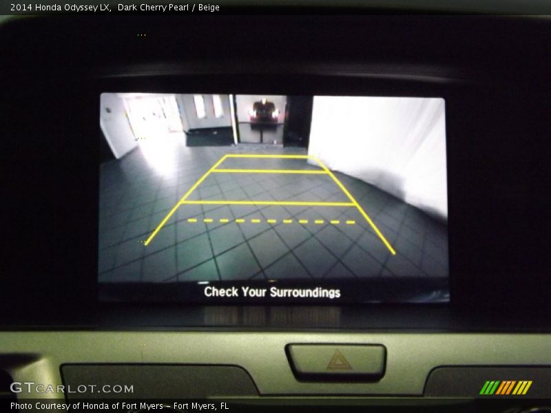 Dark Cherry Pearl / Beige 2014 Honda Odyssey LX