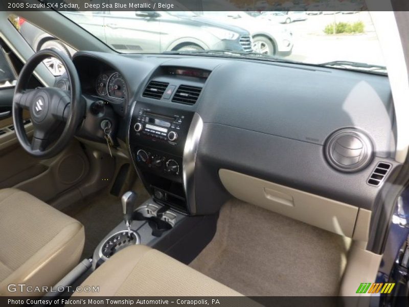 Deep Sea Blue Metallic / Beige 2008 Suzuki SX4 Sedan