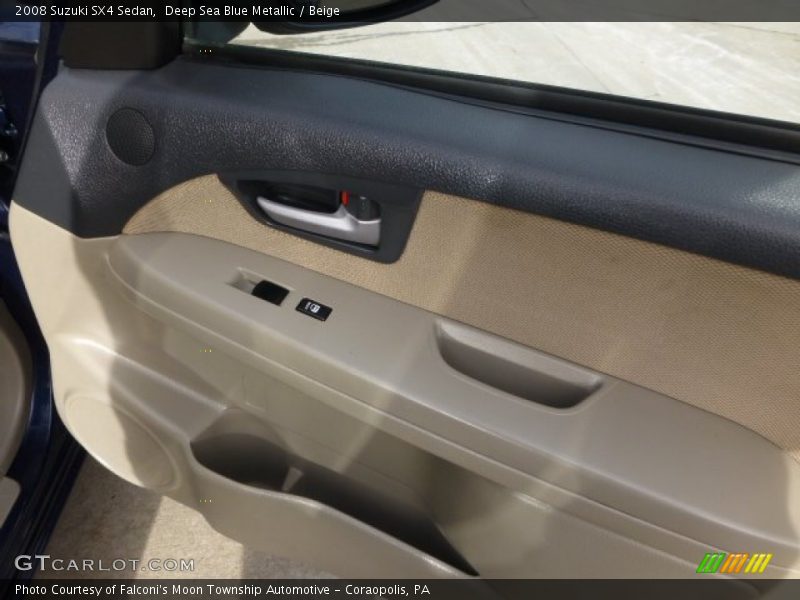 Deep Sea Blue Metallic / Beige 2008 Suzuki SX4 Sedan